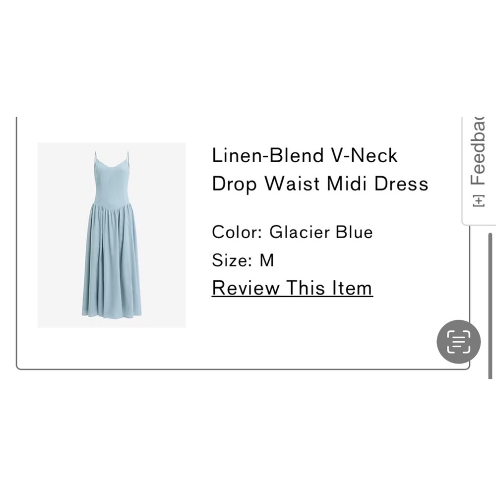 Blue Sleeveless V-Neck Midi Sundress